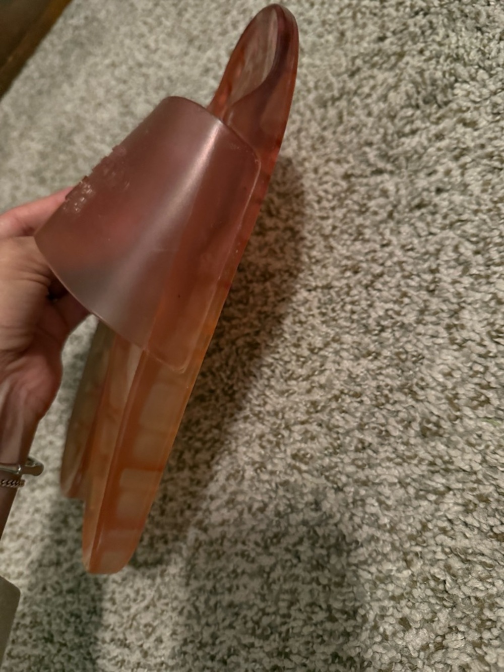 Coach Translucent Slide Sandals in Burnt Orange - Picture 6 of 7